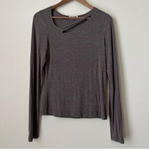 LNA Charcoal Long Sleeve Top